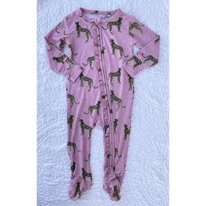PP Bamboo MARA - FOOTIE RUFFLE ZIPPERED ONE PIECE